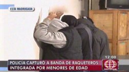 Capturan a banda “Los pulpines de Breña” integrada por menores