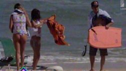 Alondra García Miró y Guerrero fueron captados en la playa