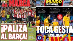 Barcelona: así calificó prensa española la derrota ante Bilbao