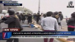 Ciclista murió atropellado durante protesta en la Costa Verde