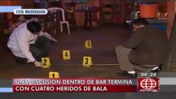 Sujeto ebrio disparó e hirió a cuatro hombres en un bar de SJL
