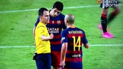 Luis Suárez miró reloj al árbitro y reclamó por tiempo (VIDEO)