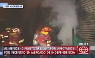 Incendio en mercado de Independencia afectó 40 puestos [VIDEO]