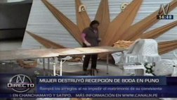 Mujer irrumpió en boda de su conviviente y destruyó recepción