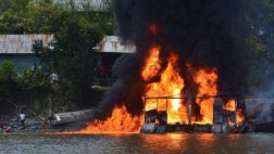 Amazonas: grifo flotante se incendió en Santa María de Nieva