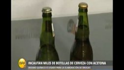 Trasladaban acetona para elaborar droga en botellas de cerveza