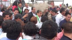 Áncash: Policía identificó a persona que arrojó arena a Humala