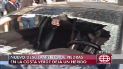 Costa Verde: piedra cayó de acantilado y dejó un taxista herido