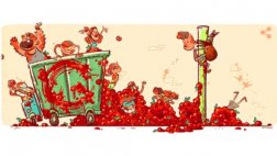 Google participa en la Tomatina con nuevo 'doodle'