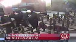 Chorrillos: en un minuto asaltan pollería donde había niños