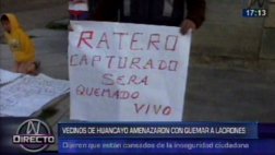 Huancayo: pobladores amenazan con quemar a ladrones