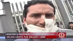 Le cortó la cara a víctima de asalto y policía lo dejó libre