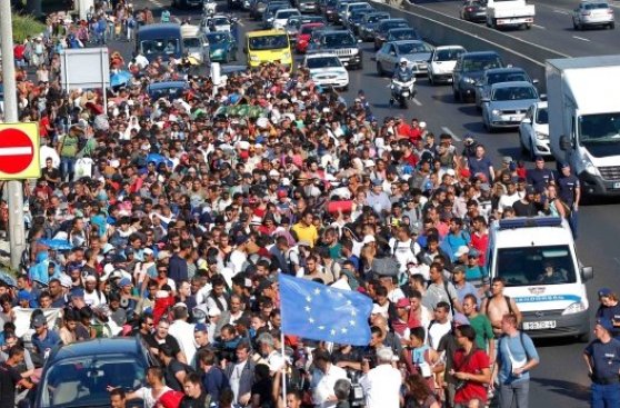 Hungría: Más de 1.000 refugiados caminan en dirección a Austria
