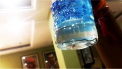 India: políticos encuentran serpiente en una botella de agua