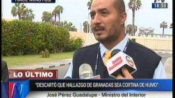 Pérez Guadalupe negó que granadas sean "cortina de humo"
