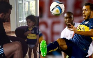Carlos Tevez y el video con su hijo que habla del amor por Boca