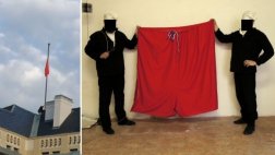 República Checa: Cambian bandera presidencial por calzoncillo