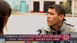 “Soy ratero y con orgullo”: ladrón reapareció tras ser liberado