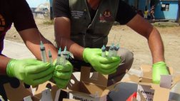 Chimbote: posta del Minsa botaba material peligroso a la calle