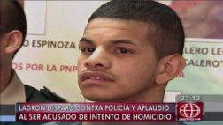 Delincuente “celebró” tras ser capturado por la policía