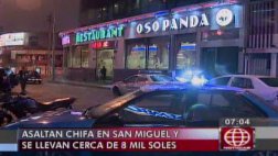 Asaltan chifa en San Miguel y se llevan 8 mil soles
