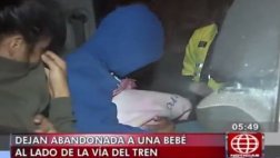 Cercado: bebe fue abandonada al lado de las vías del tren