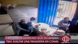Comas: atrapan a asaltantes de panadería y recuperan S/. 5 mil