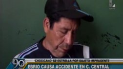 Peatón ebrio provocó accidente con 20 heridos y así reaccionó