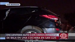 Por GPS de celular robado hallan auto baleado de raqueteros