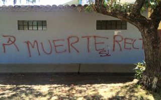 PNP investiga estas pintas en Universidad Nacional de Cajamarca