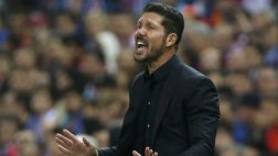 Simeone y la eufórica celebración tras el empate del Atlético