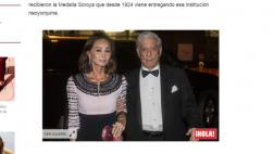 Mario Vargas Llosa acude con Isabel Preysler a homenaje en NY
