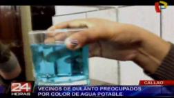 Reportan agua de color "azul" en caños de barrio del Callao