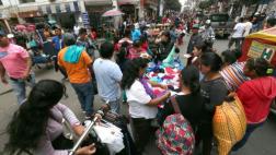 Gamarra: cientos de comerciantes marcharon contra la Sunat