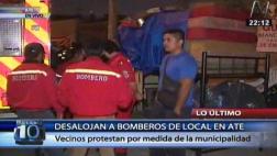 Ate: bomberos fueron desalojados de terreno por municipalidad