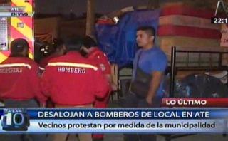 Ate: bomberos fueron desalojados de terreno por municipalidad