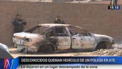 Ate: incendian automóvil que fue robado a policía