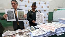 PNP incautó US$122 millones de billetes falsificados en 6 años