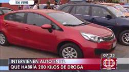San Isidro: policía halla auto con cerca de 200 kilos de droga