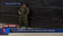 Ancón: descubren 200 kilos de droga camuflados en camionetas
