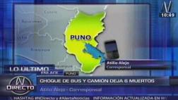 Puno: choque entre tráiler y combi dejó ocho fallecidos