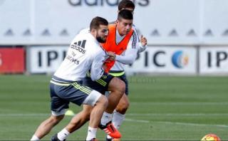 James Rodríguez hizo fútbol 50 días después de su lesión