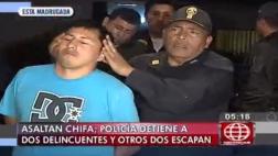 VMT: capturan a dos sujetos que asaltaron a comensales en chifa