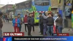 Doe Run: trabajadores levantan paro y liberan Carretera Central