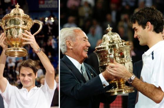 Roger Federer y sus siete títulos de Basilea en imágenes