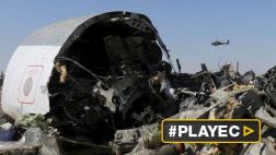 Avión ruso que cayó en Egipto se despedazó en el aire