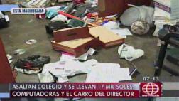 Rímac: delincuentes armados robaron S/.17 mil de colegio