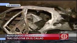 Callao: taxi fue robado y luego incendiado en zona industrial
