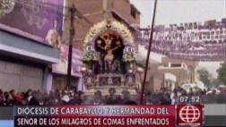 Señor de los Milagros: imagen fue impedida de entrar a iglesia