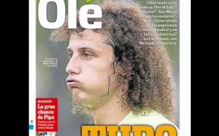 "Olé" provocó a David Luiz con esta portada y jugador respondió